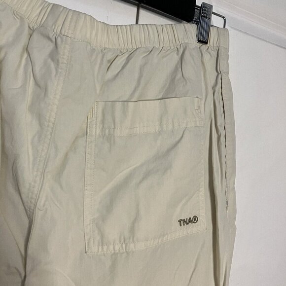 TNA Joggers Womens Large Cream Stretch Outdoor Running Track Comfy Loungewear - Picture 10 of 11